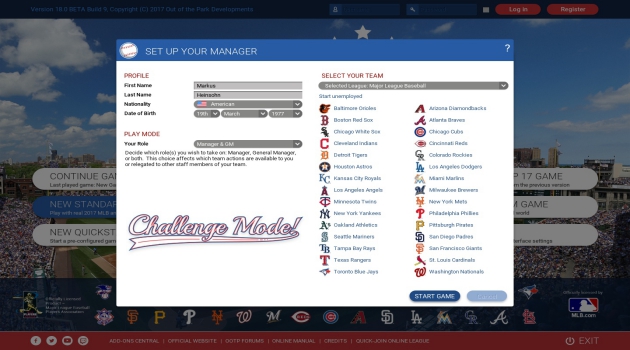 Out of the Park Baseball 18 PC Game Free Download